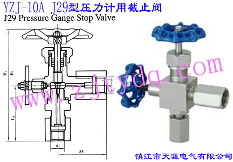 YZJ-10A J29�͉���Ӌ(j��)�ý�ֹ�yYZJ-10A J29 Pressure Gange Stop Valve